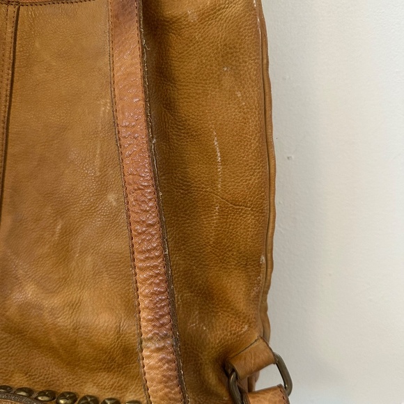 Free People Ellie Brown Leather Studded Backpack main image 7